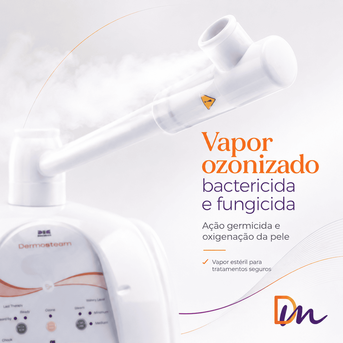 Novo Dermosteam Equipamento De Vapor De Ozônio + Carrinho - IBramed