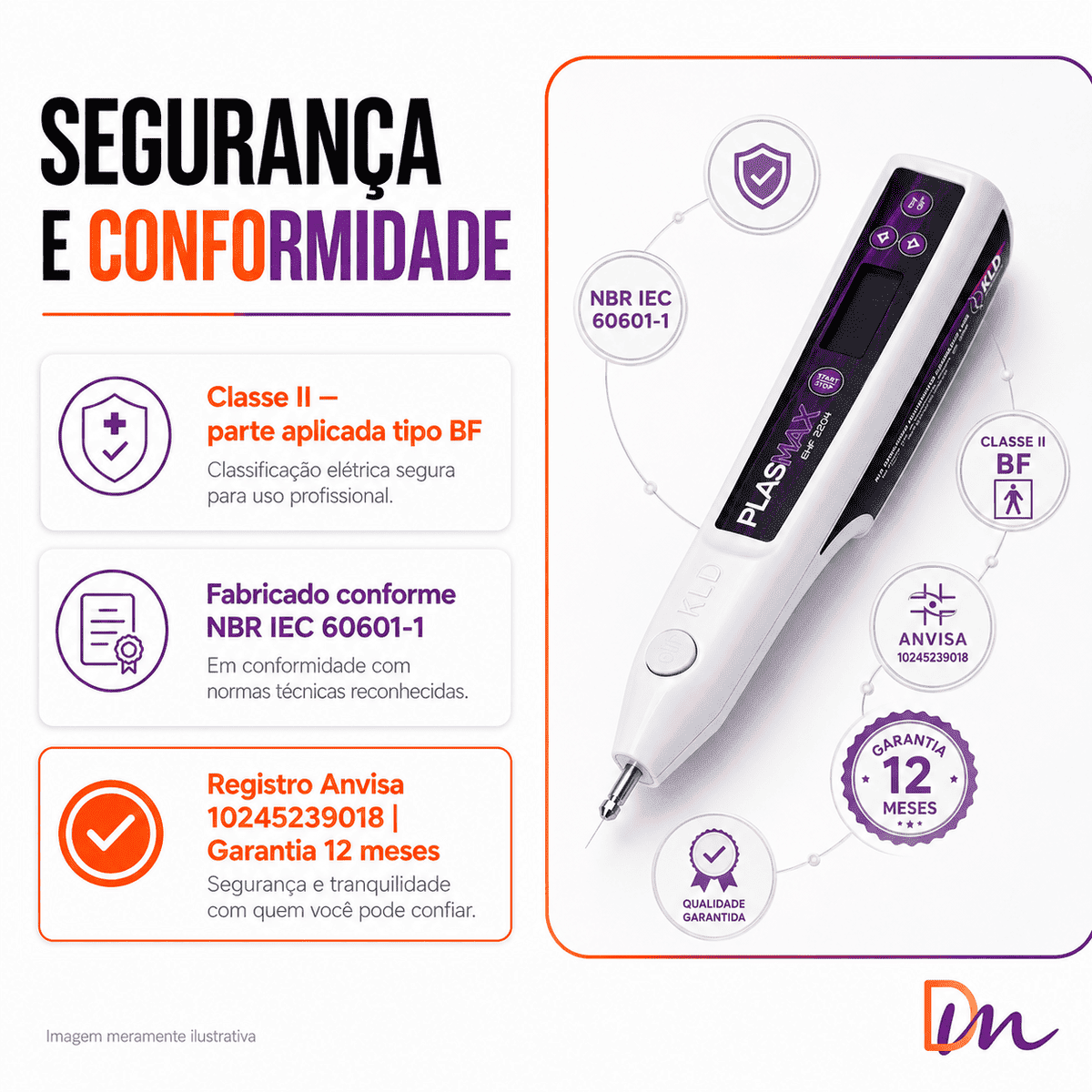 Jato de Plasma Profissional Plasmax Portátil Facial e Corporal - KLD Biossistemas