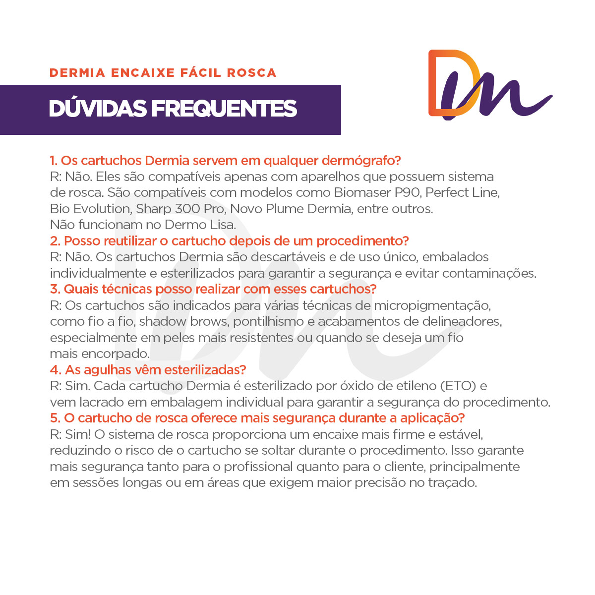 Agulhas Cartuchos Encaixe Fácil Rosca Caixa Com 10 Unidades - Dermia