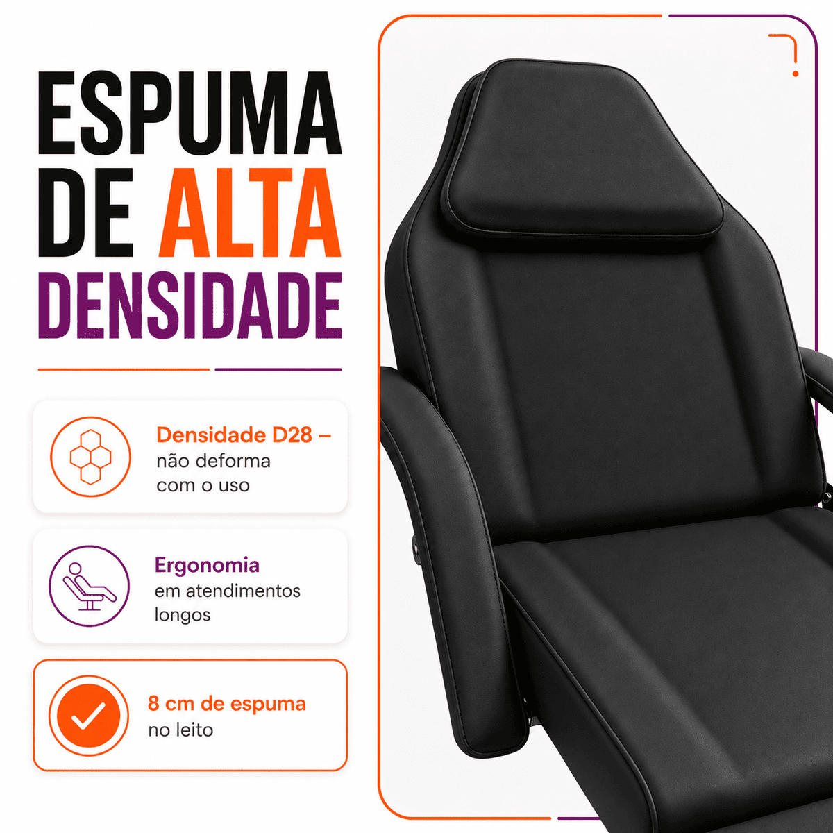 Poltrona Maca Fixa Reclinável Soft Preta base Preta Com 2 Bandejas - Akmed