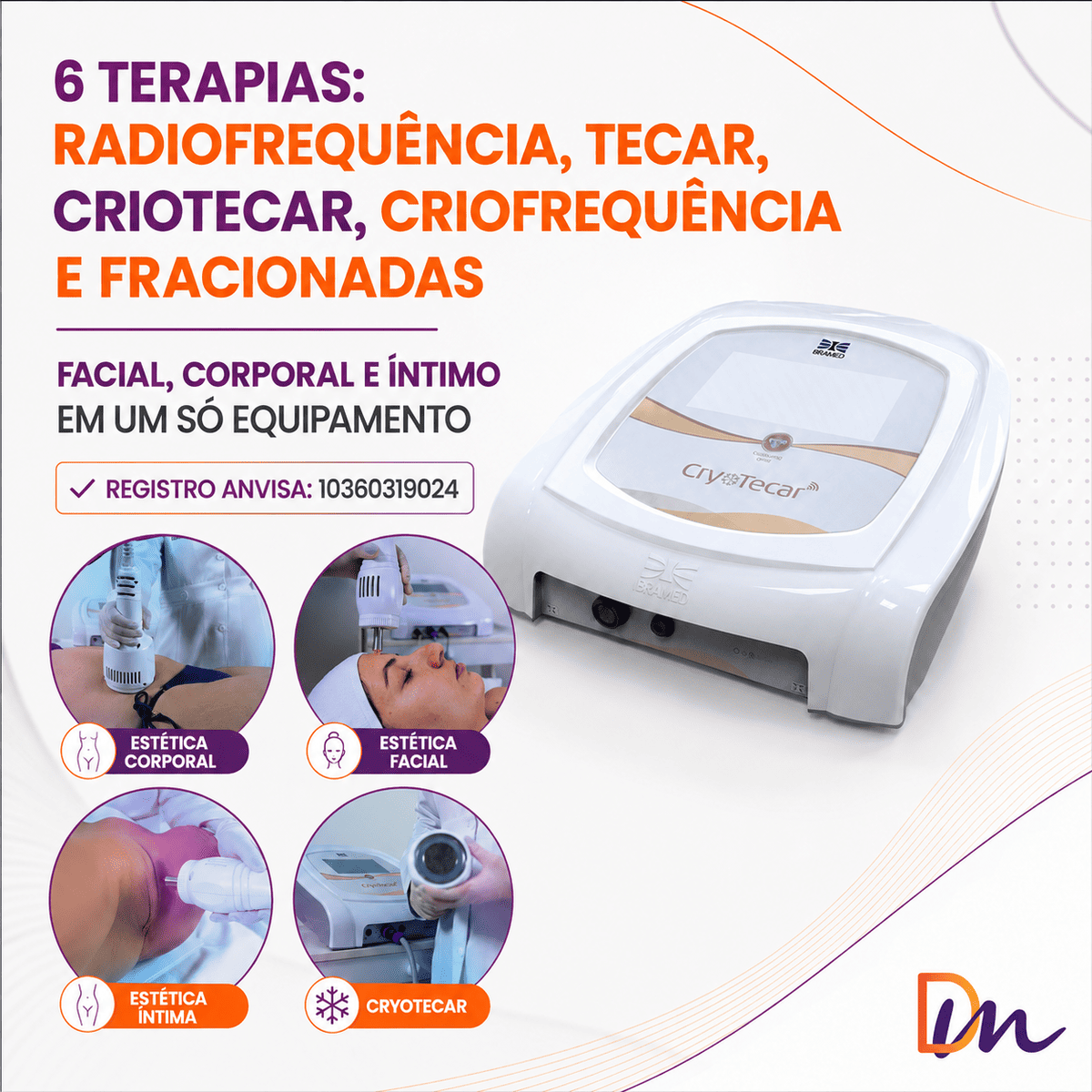 Cryotecar Equipamento De Criofrequência, Radiofrequência E Tecarterapia- Ibramed