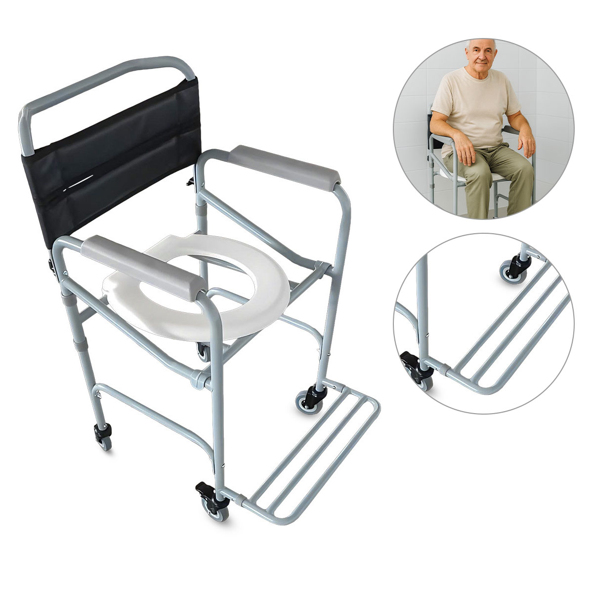 Cadeira de Banho Desmontável SC105 Até 120Kg - Hidrolight