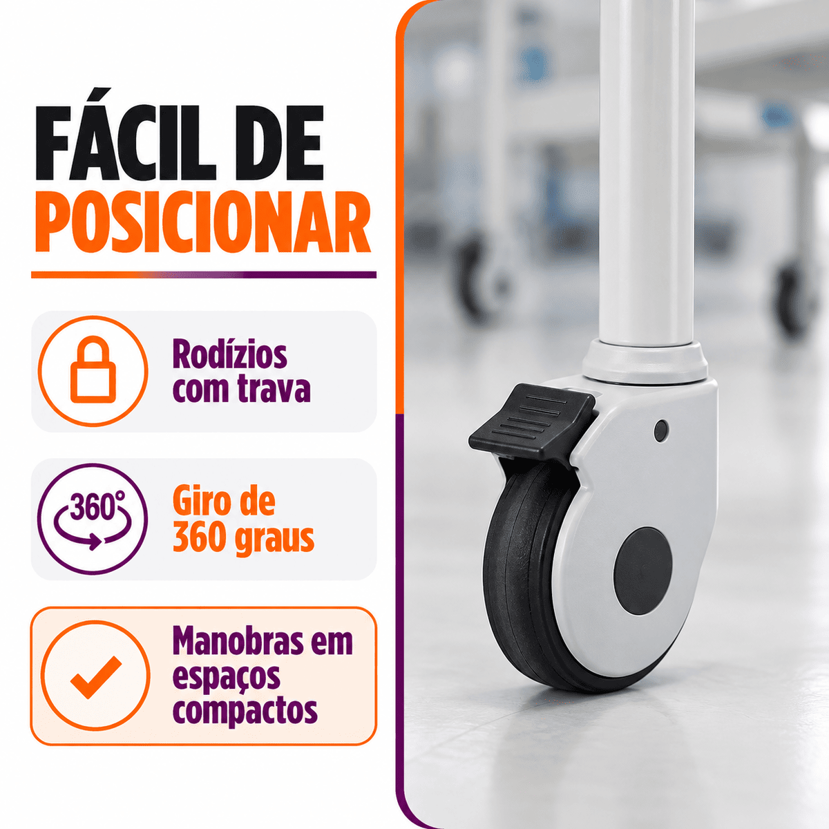 Cama Hospitalar 02 Manivelas Até 180 Kg - Supermedy