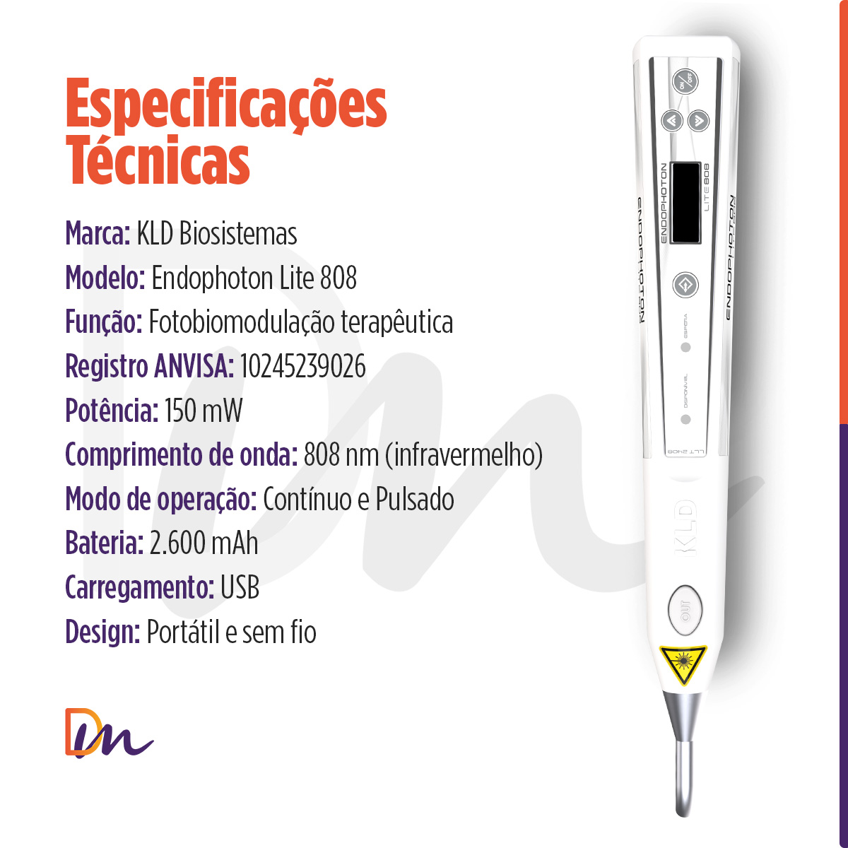 Endophoton Lite 808 LLT 2408 - KLD Biossistemas
