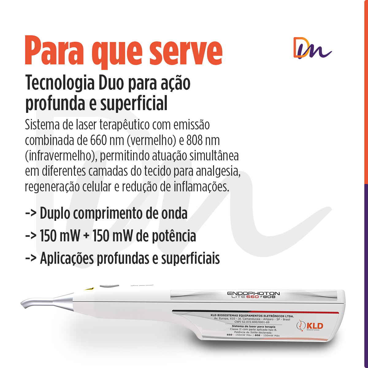 Endophoton Lite 660 + 808 LLT2407 - KLD Biossistemas