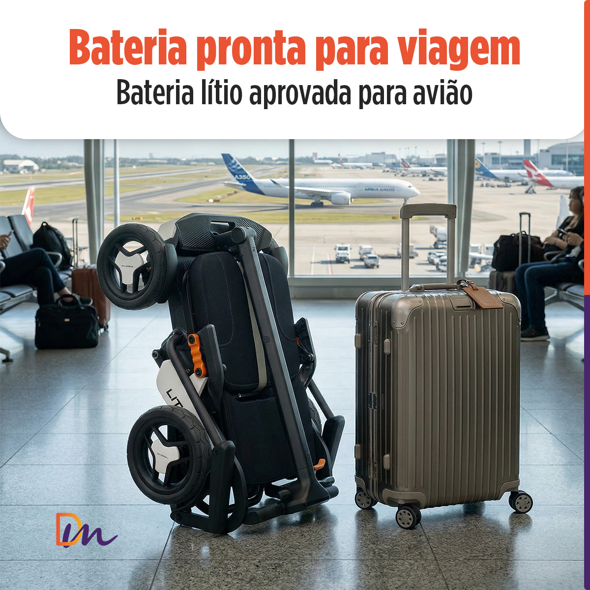 Scooter Elétrica Branca Lite Go Power Lite