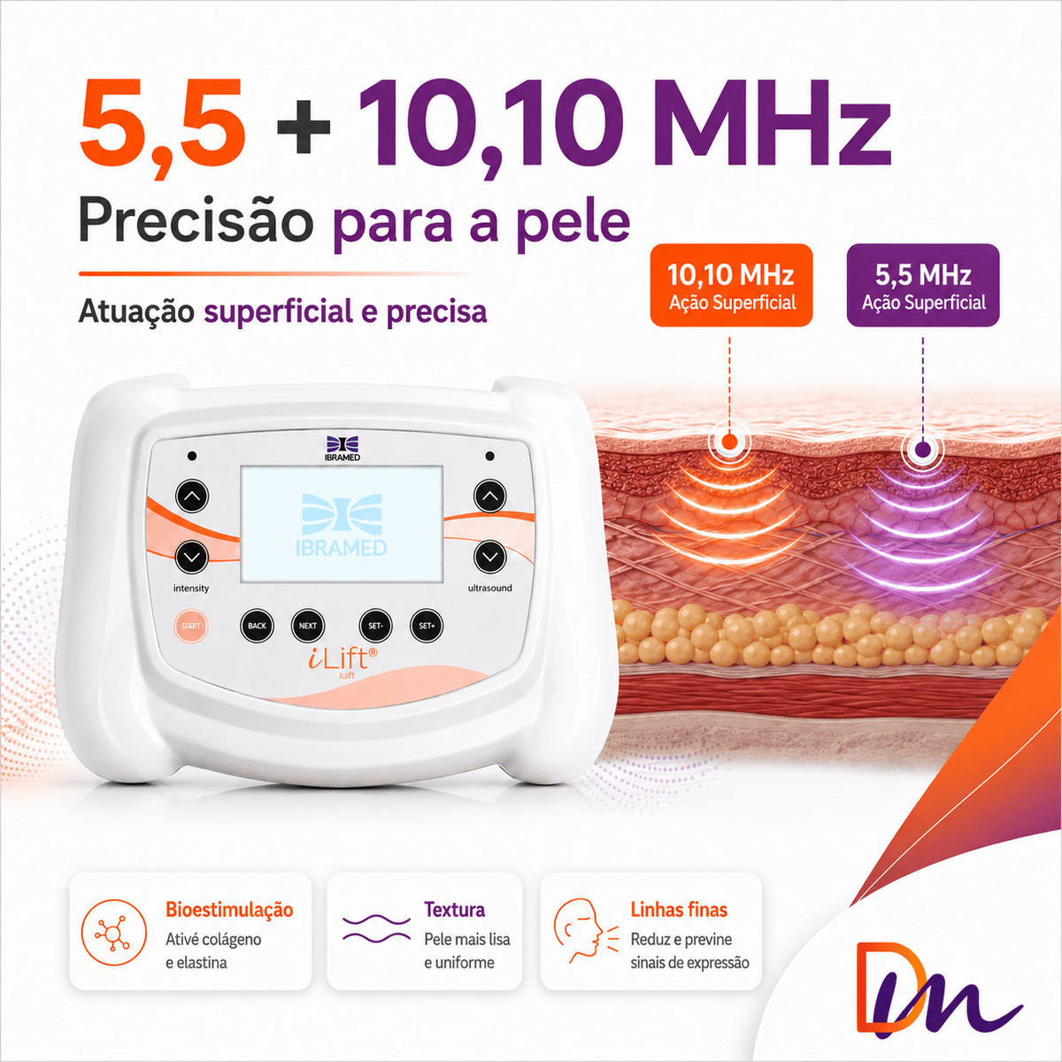 I Lift Ultrassom Terapêutico Facial 5 E 10 Mhz – Ibramed