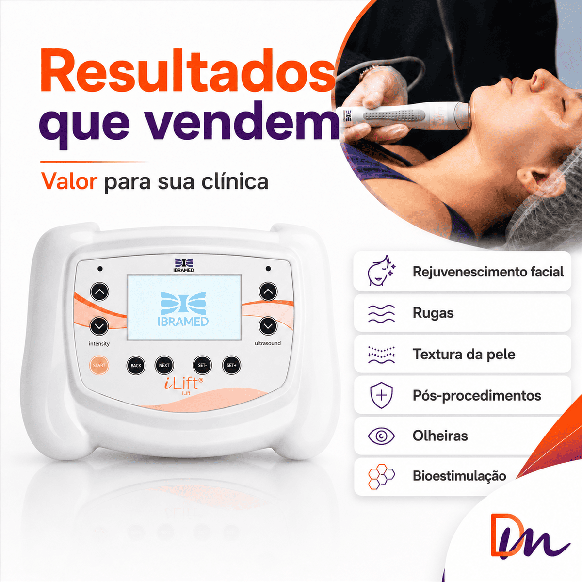 I Lift Ultrassom Terapêutico Facial 5 E 10 Mhz – Ibramed