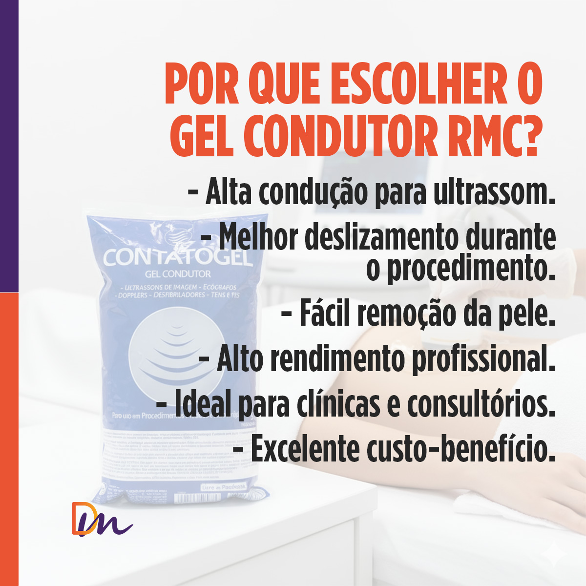 Gel Condutor Incolor Ultrassom Contatogel BAG 5kg - RMC