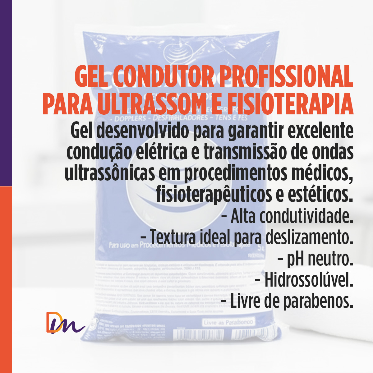 Gel Condutor Incolor Ultrassom Contatogel BAG 5kg - RMC