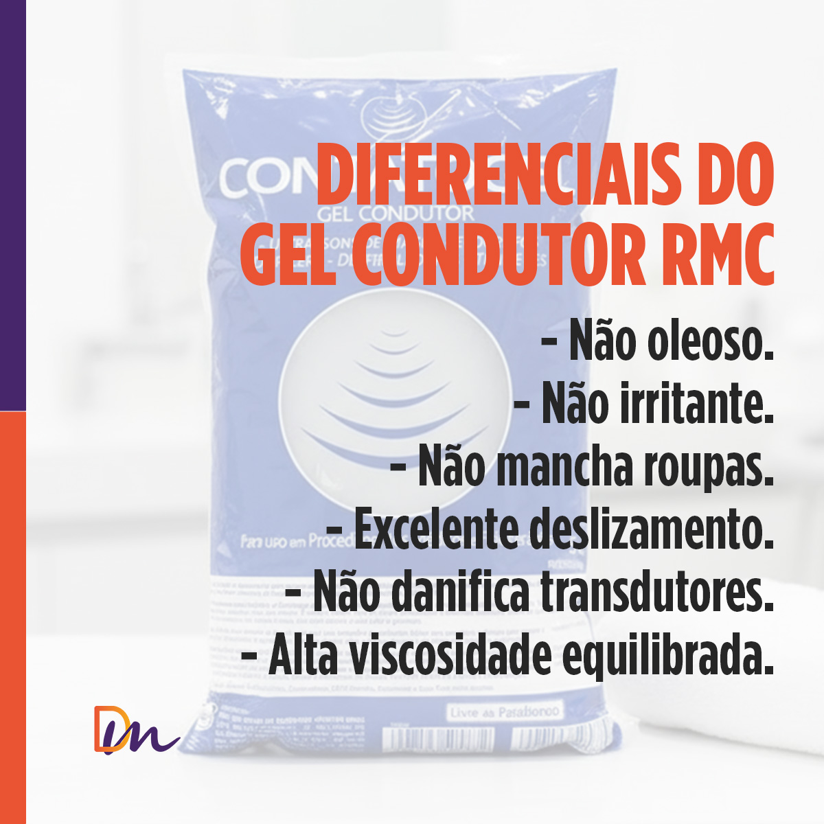 Gel Condutor Incolor Ultrassom Contatogel BAG 5kg - RMC
