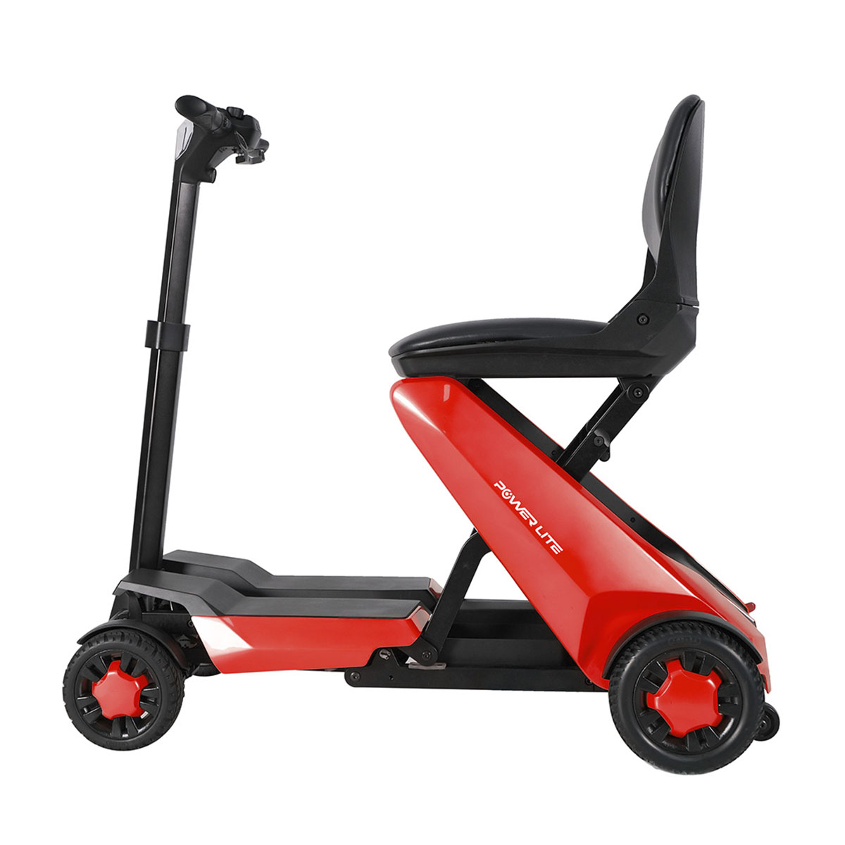 Scooter Motorizada Vermelha Dobrável Easy Go Com Controle Remoto Até 120Kg - Power Lite