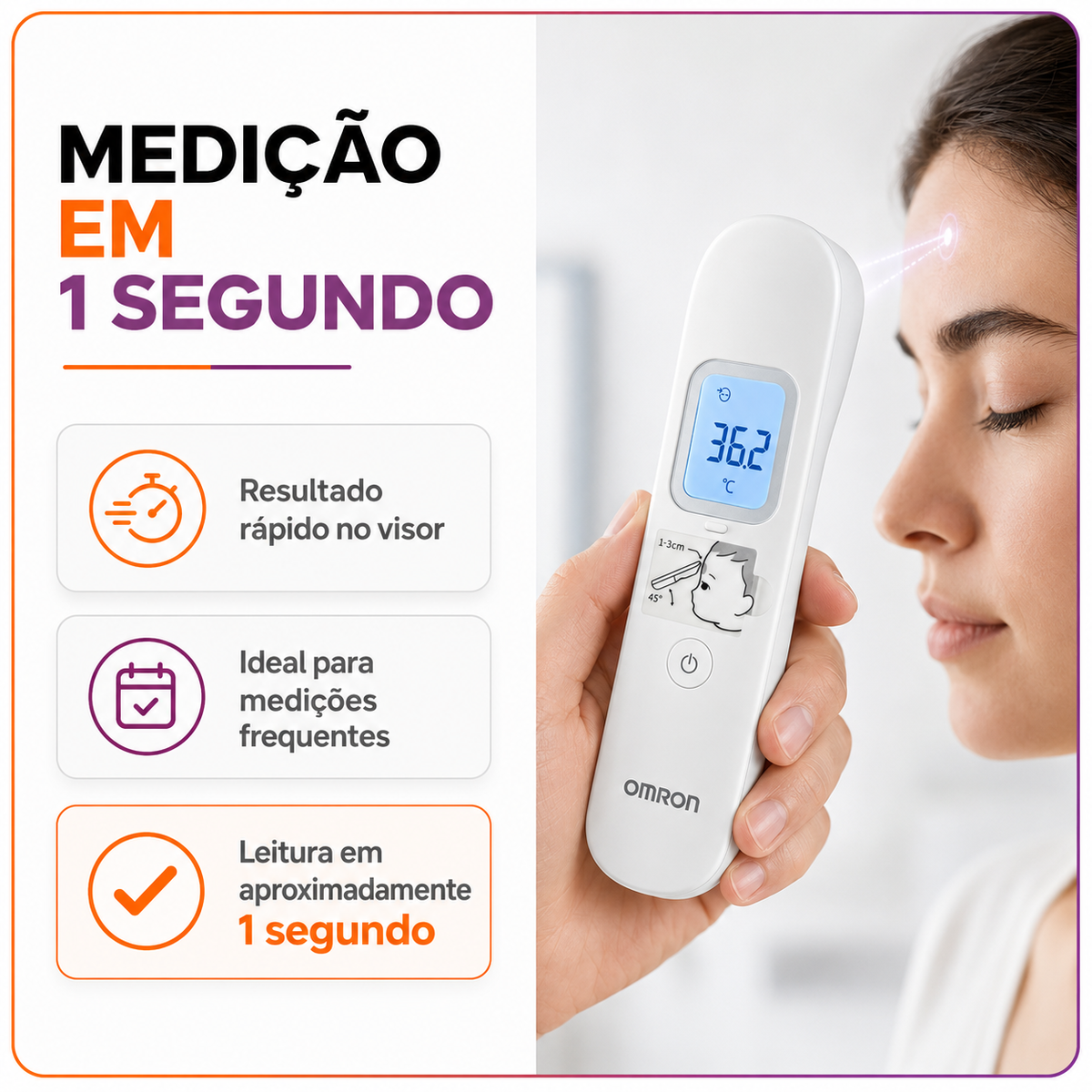Termômetro Digital De Testa Sem Contato - OMRON