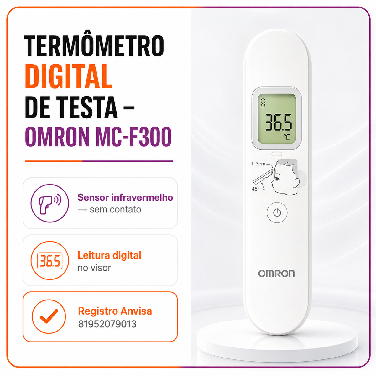 Termômetro Digital De Testa Sem Contato - OMRON