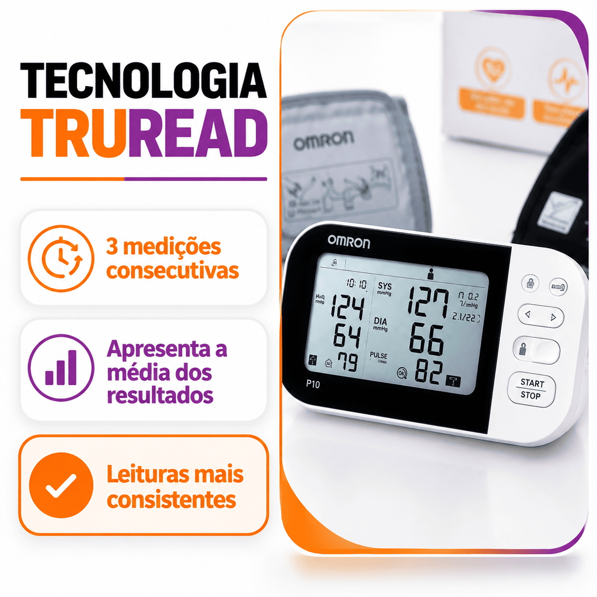 Monitor de Pressão Arterial de Braço - OMRON