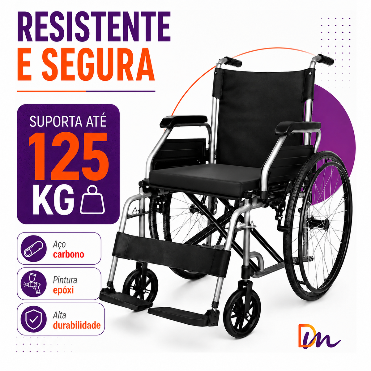 Cadeira De Rodas Basic + Almofada - Hidrolight 44 - Outlet