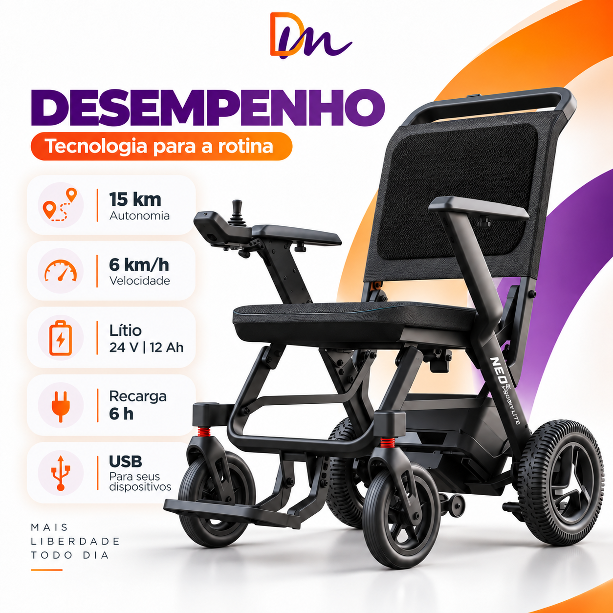 Cadeira De Rodas Motorizada Neo - Power Lite