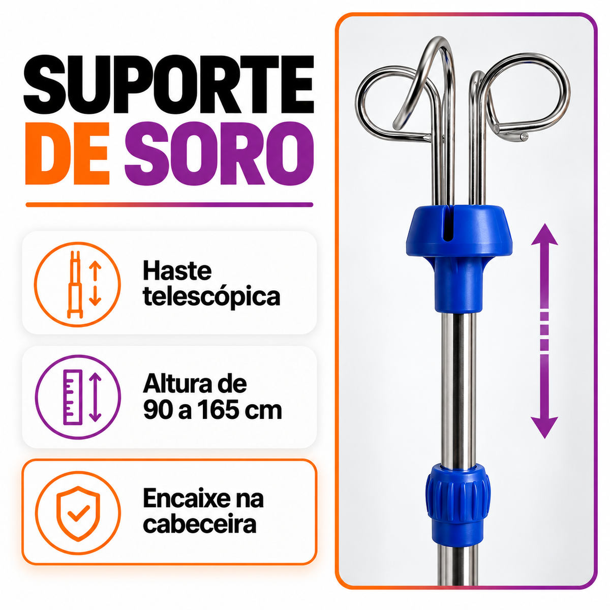 Cama Hospitalar 03 Manivelas MOV3 Até 230 Kg - Movilife