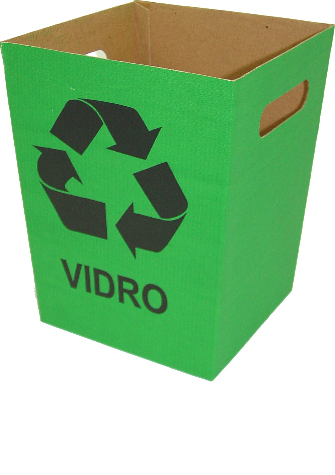 KIT DE 4 CESTOS DE LIXO APPS MIX (PAPELÃO) P/ RECICLÁVEIS