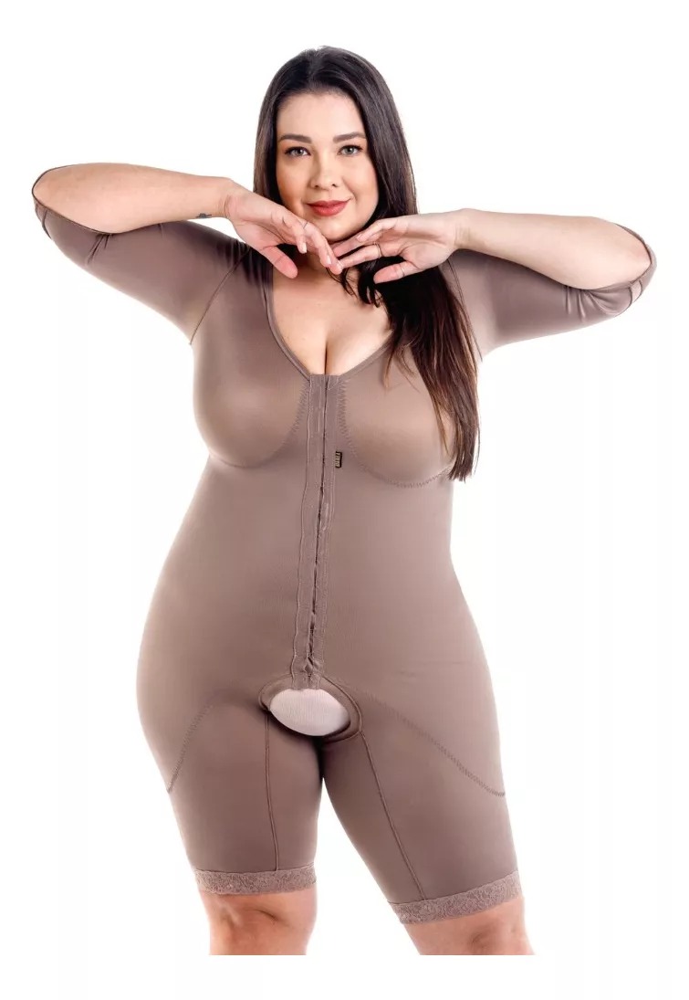 Cinta Pós-Cirúrgica com Mangas e Short Curto Premium Biobela 16341