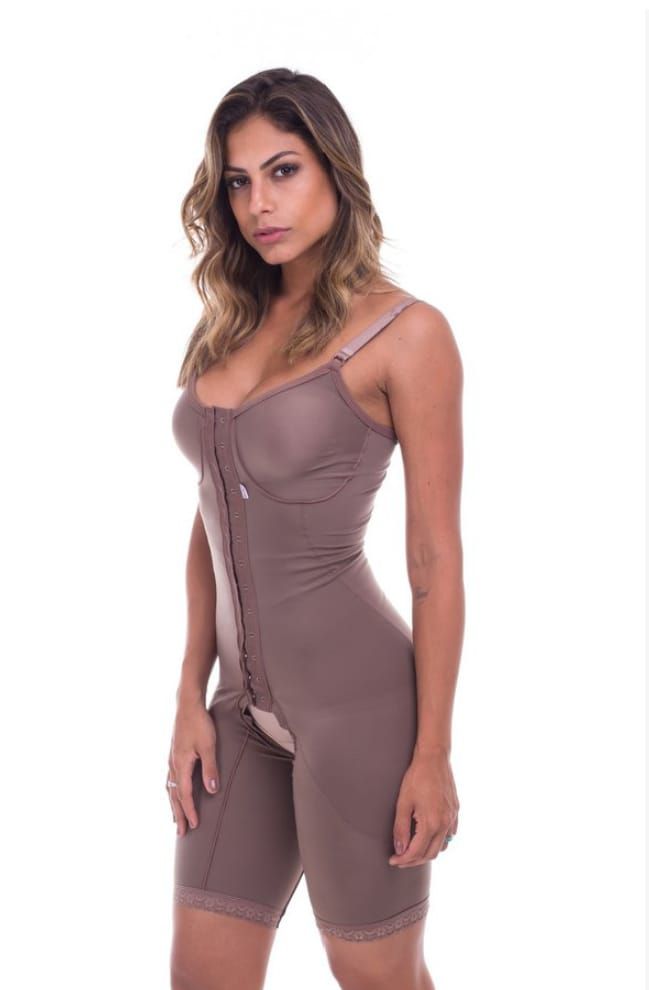 Cinta Modeladora Short com Alças e Fecho Frontal Premium Biobela 16301