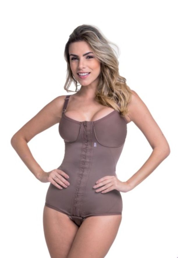 Body Modelador Cavadinho com Fecho Frontal Premium Biobela 16302