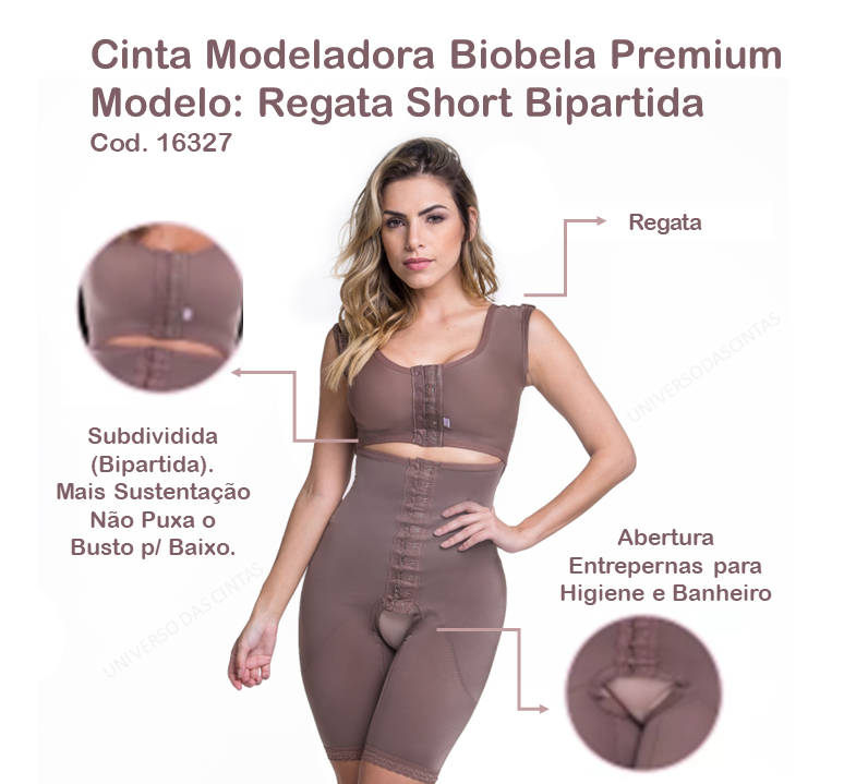 Cinta Modeladora Regata Short Bipartida Subdividida Premium Biobela 16327