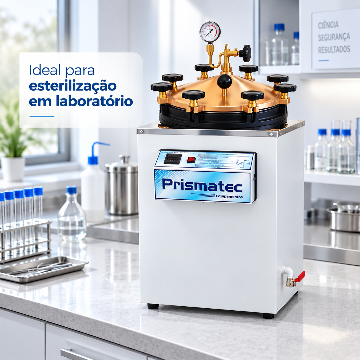 Autoclave para laboratório Prismatec CS-A digital 18L 30L e 50L