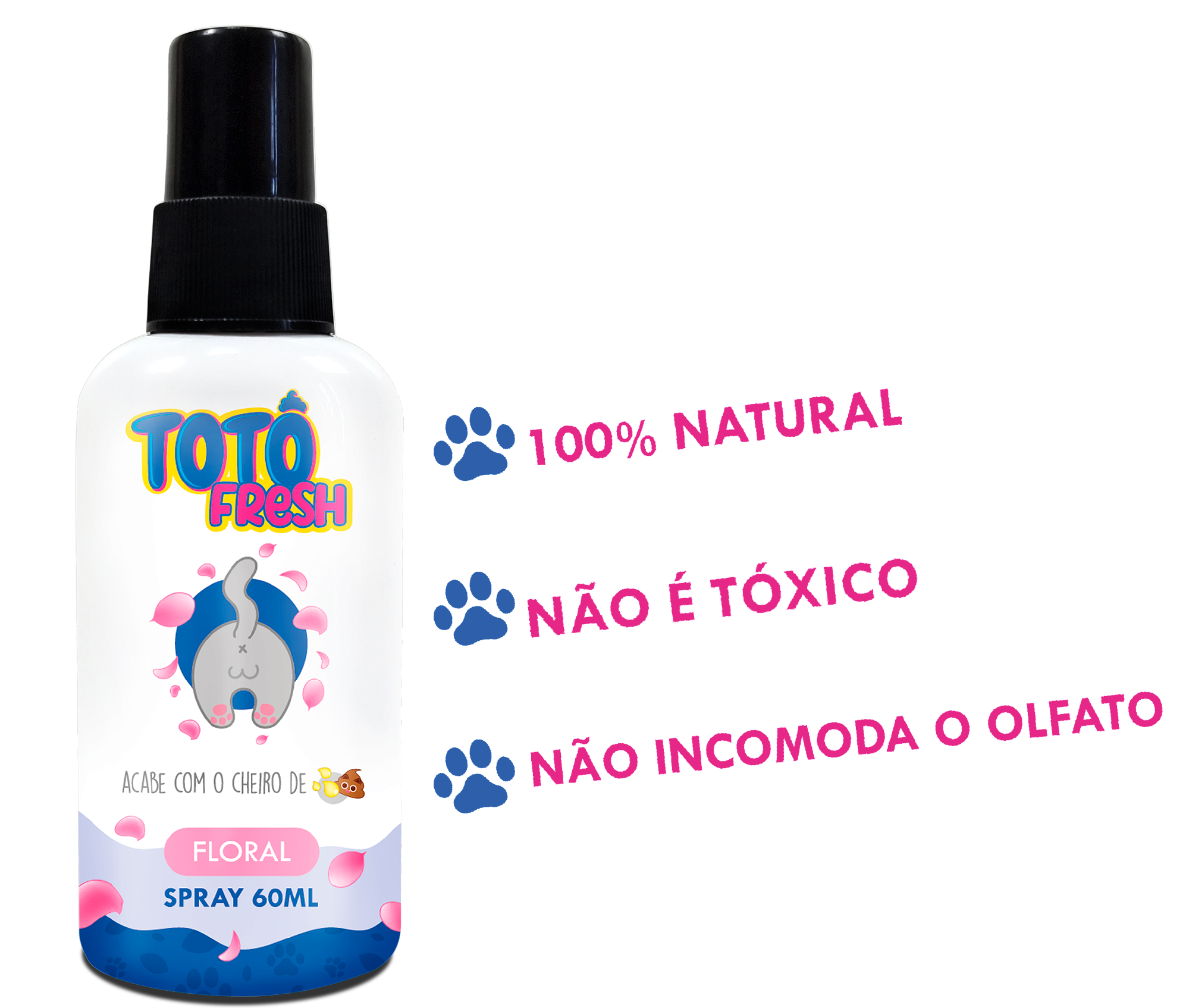 Totô Fresh 60ml - Neutralizador de Mau Cheiro (Floral)