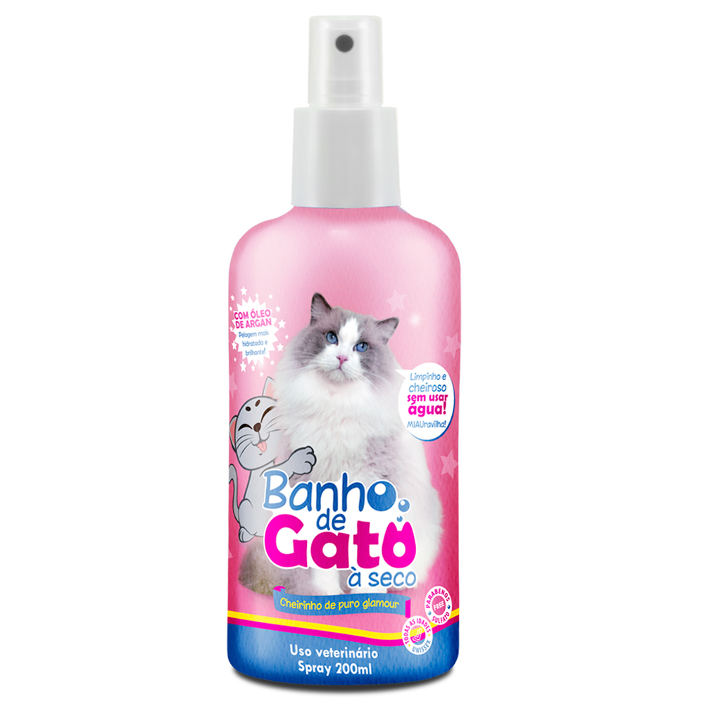 Banho de Gato a Seco 200 ml - Cheirinho de Puro Glamour