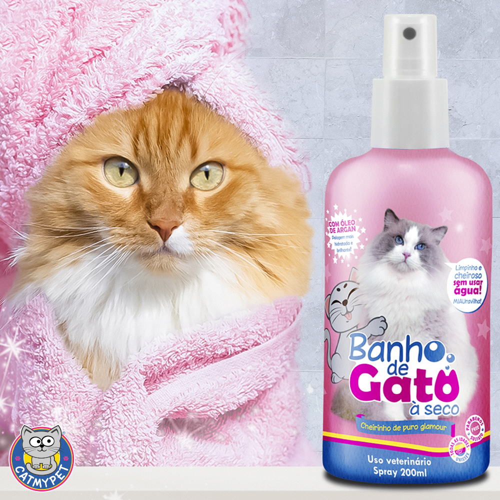 Banho de Gato a Seco 200 ml - Cheirinho de Puro Glamour