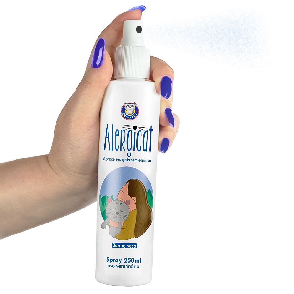 Alergicat 250ml - Banho seco que previne a alergia aos pelos de gato