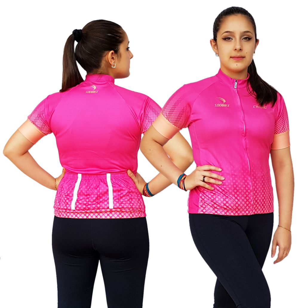 CAMISA CICLISMO FEMININA SÓDBIKE, PROTEÇÃO SOLAR 20, ZIPER FULL