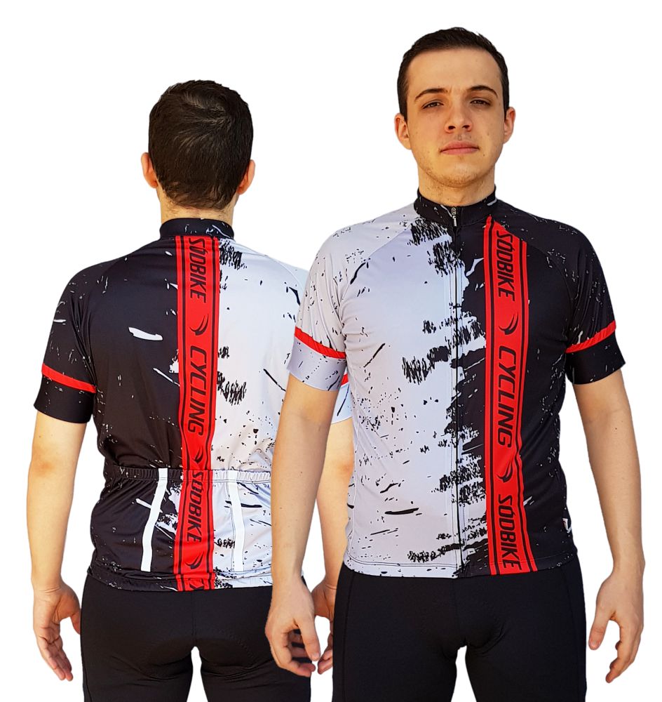 CAMISA CICLISMO MASCULINA SÓDBIKE, PROTEÇÃO SOLAR 20, ZIPER FULL
