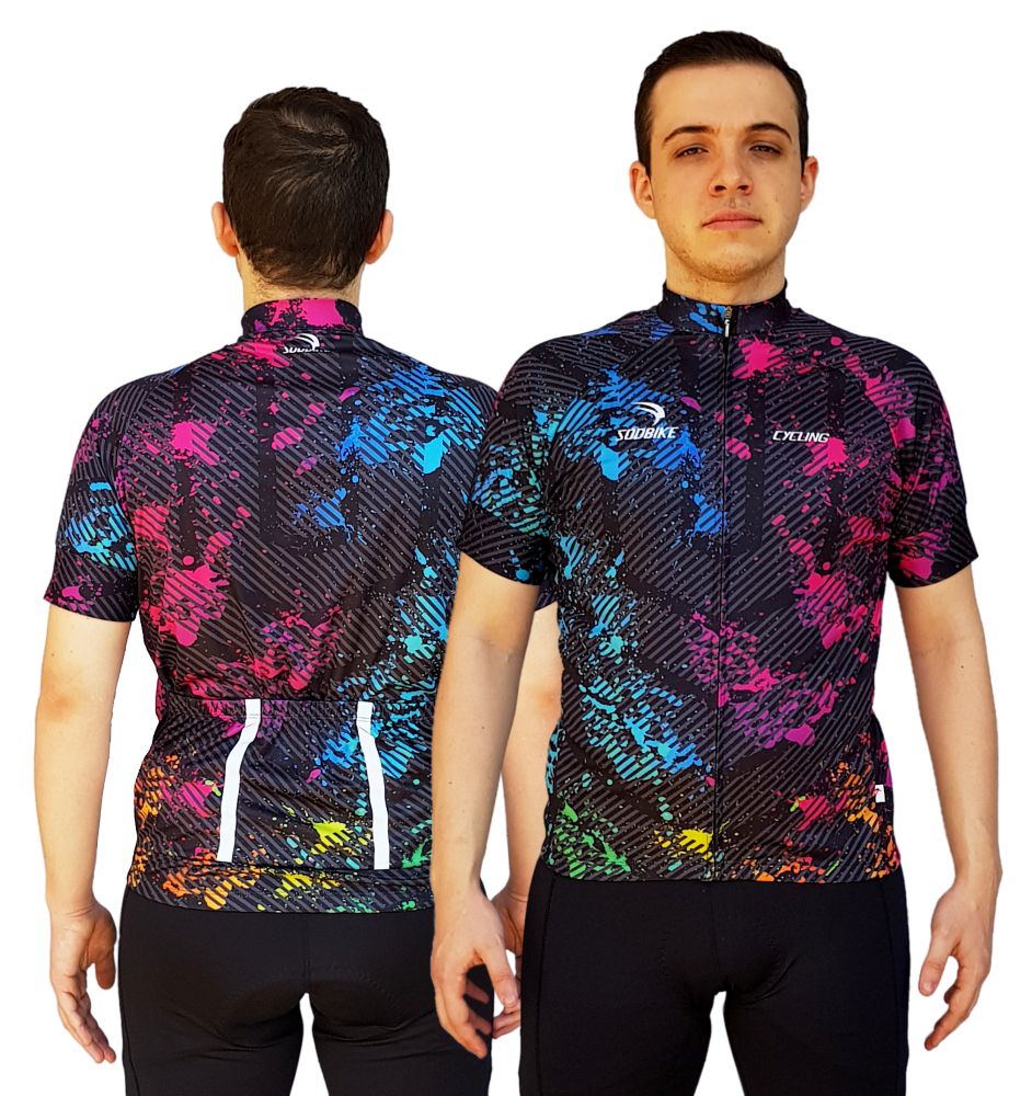 CAMISA CICLISMO MASCULINA SÓDBIKE, PROTEÇÃO SOLAR 20, ZIPER FULL