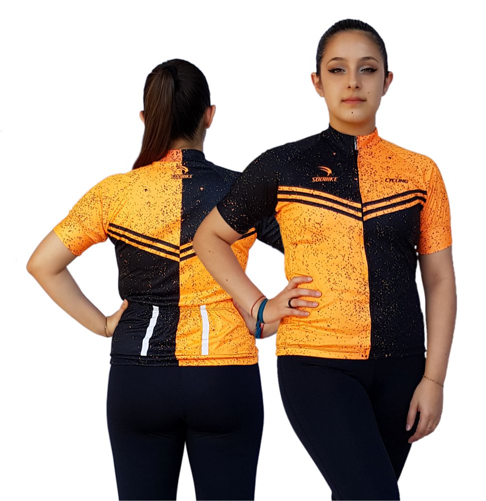 CAMISA CICLISMO FEMININA SÓDBIKE, PROTEÇÃO SOLAR 20, ZIPER FULL