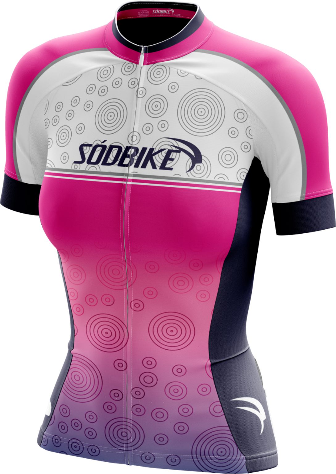 CAMISA CICLISMO FEMININA SÓDBIKE, PROTEÇÃO SOLAR 20, ZIPER FULL