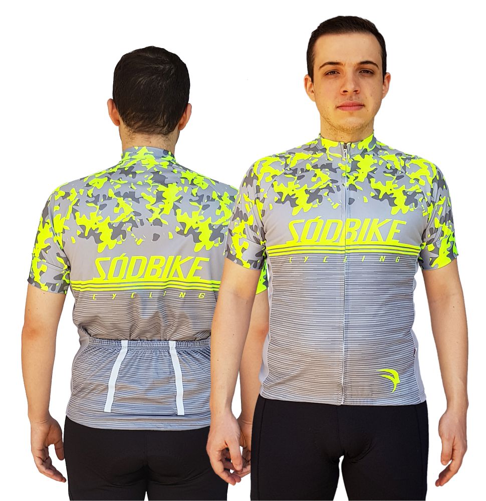 CAMISA CICLISMO MASCULINA SÓDBIKE, PROTEÇÃO SOLAR 20, ZIPER FULL