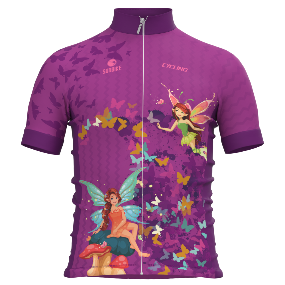 CAMISA CICLISMO INFANTIL SÓDBIKE, PROTEÇÃO SOLAR 20, ZIPER FULL, FADA