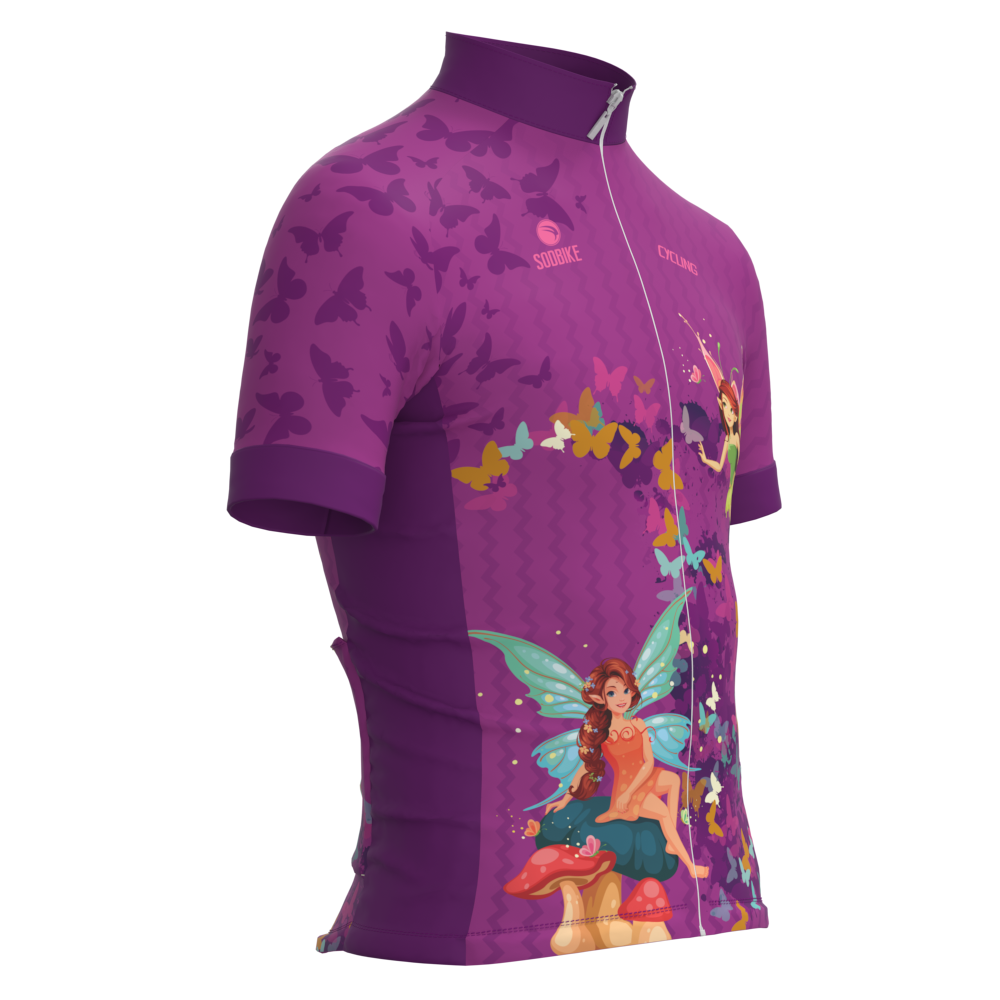 CAMISA CICLISMO INFANTIL SÓDBIKE, PROTEÇÃO SOLAR 20, ZIPER FULL, FADA