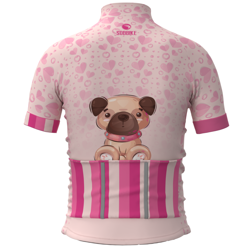 CAMISA CICLISMO INFANTIL SÓDBIKE, PROTEÇÃO SOLAR 20, ZIPER FULL, CACHORRO