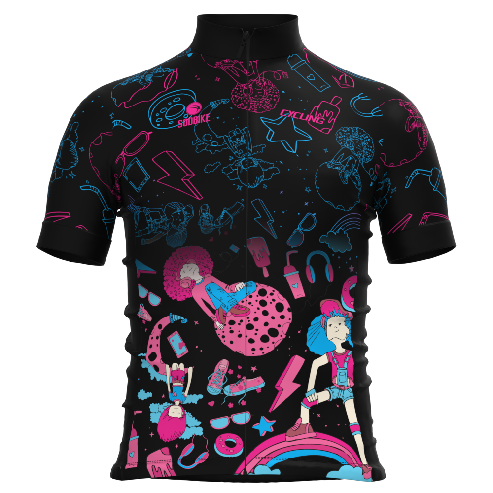CAMISA CICLISMO INFANTIL SÓDBIKE, PROTEÇÃO SOLAR 20, ZIPER FULL, TEEN