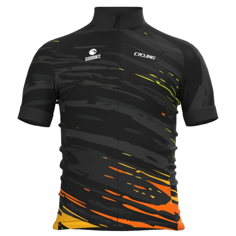 CAMISA CICLISMO INFANTIL SÓDBIKE, PROTEÇÃO SOLAR 20, ZIPER FULL, FLUOR