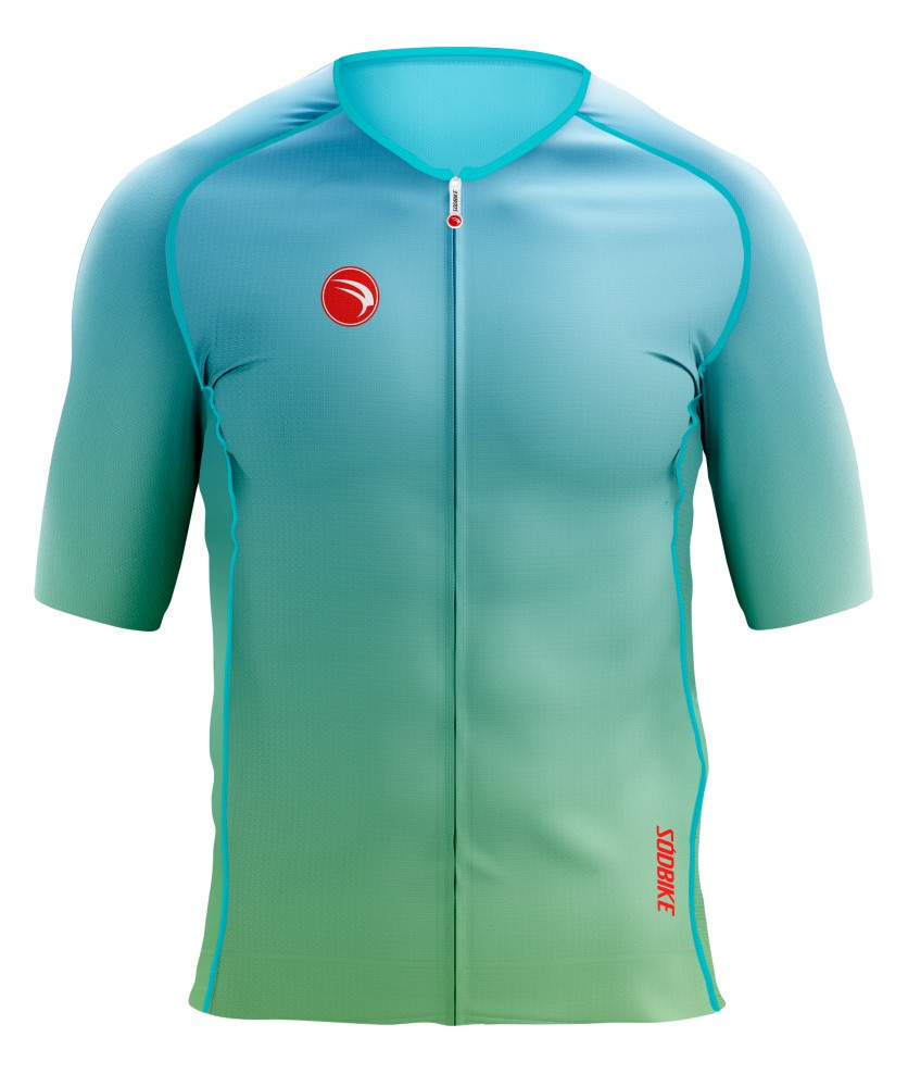 CAMISA CICLISMO UNISSEX PRÓ SÓDBIKE, PROTEÇÃO SOLAR 50, ZIPER FULL