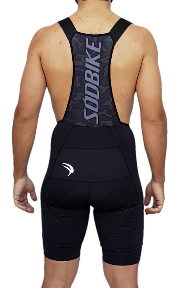 BRETELLE MASCULINO CICLISMO ELITE SÓDBIKE, FORRO GEL E ESPUMA MISTO