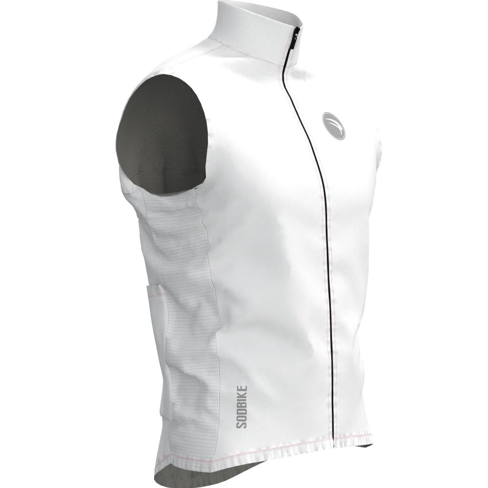 COLETE CORTA VENTO CICLISMO SÓDBIKE, 3 BOLSOS, ZIPER FULL