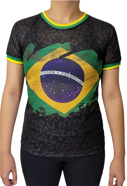 CAMISETA FEMININA BRASIL DRY CASUAL