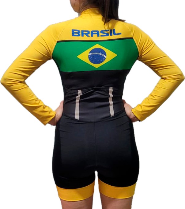 MACAQUINHO CICLISMO FEMININO SÓDBIKE, MANGA LONGA, BRASIL