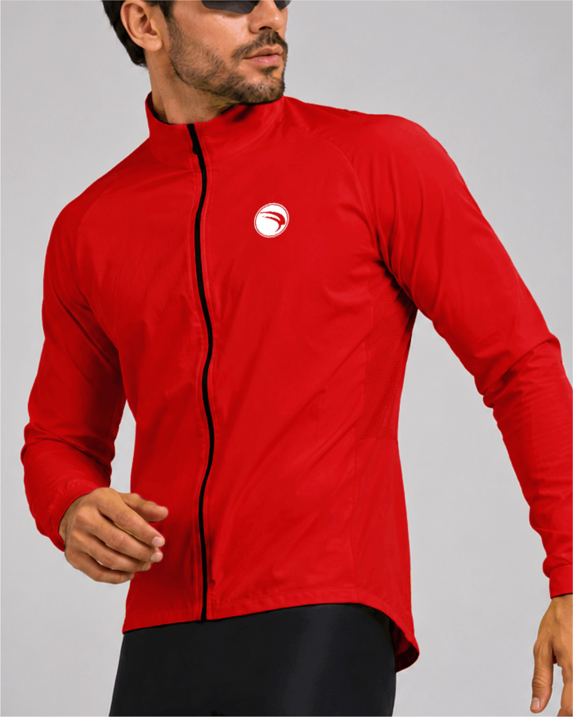 CORTA VENTO CICLISMO MASCULINO SÓDBIKE, 3 BOLSOS, ZIPER FULL, VERMELHO