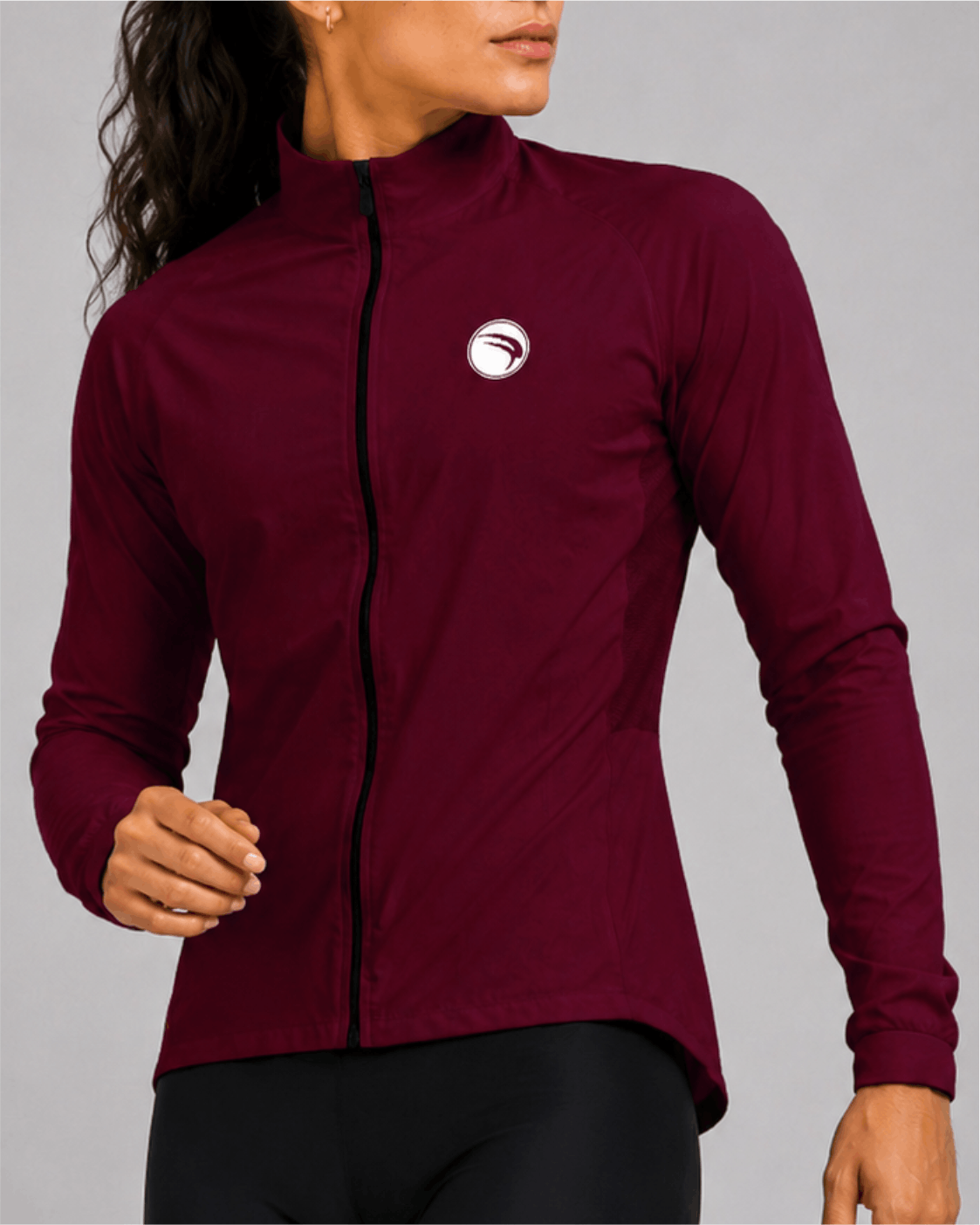CORTA VENTO CICLISMO FEMININO SÓDBIKE, 3 BOLSOS, ZIPER FULL, MARSALA